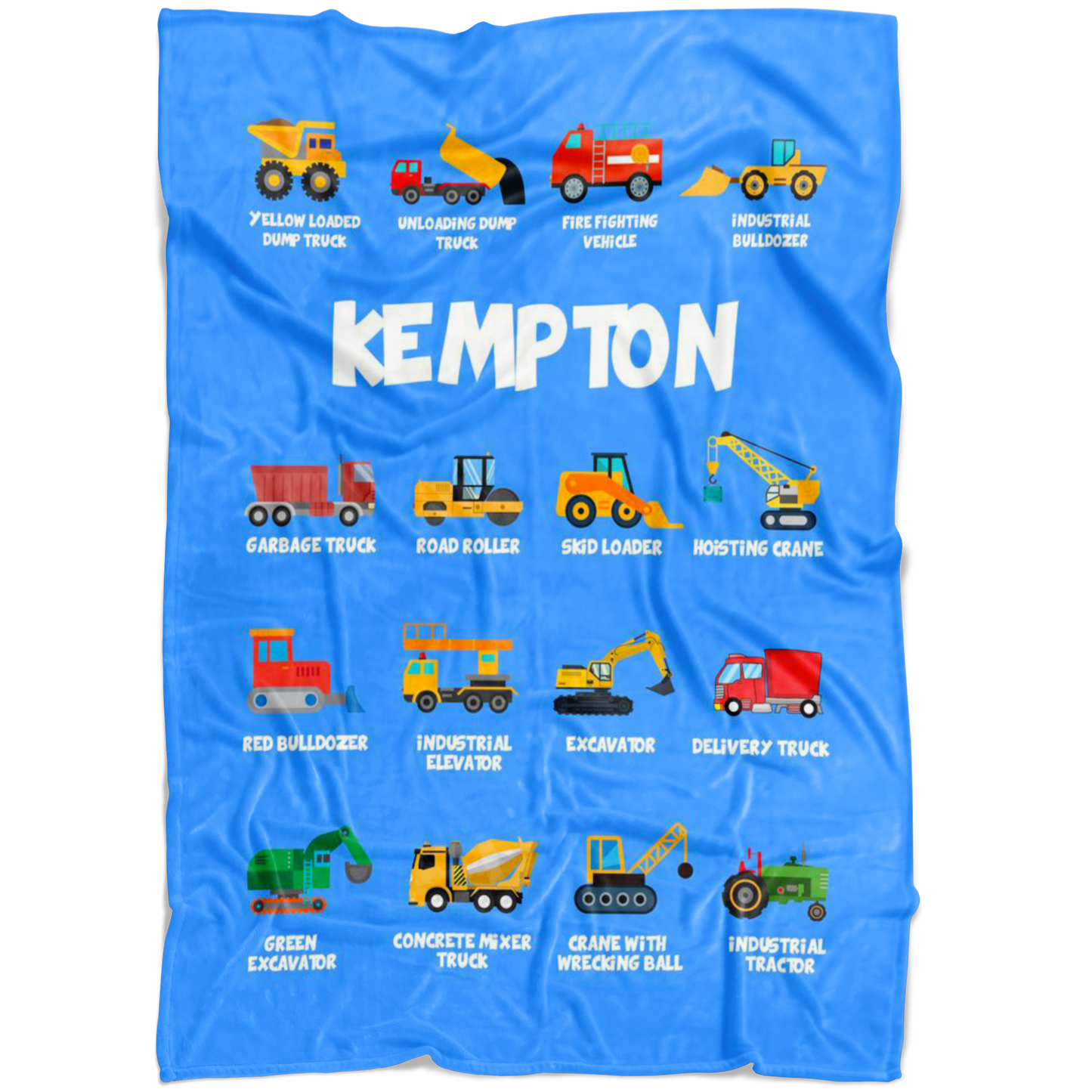 Kempton Construction Blanket Blue