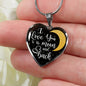 I Love You To The Moon and Back Heart Necklace for Wife, Girlfriend