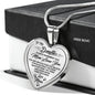 To My Daughter, Always Remember That Mom Loves You Heart Pendant Necklace
