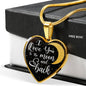 I Love You To The Moon and Back Heart Necklace for Wife, Girlfriend