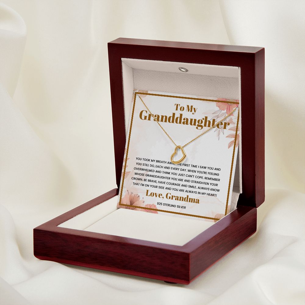 Granddaughter Gifts from Grandma - Heart Necklace