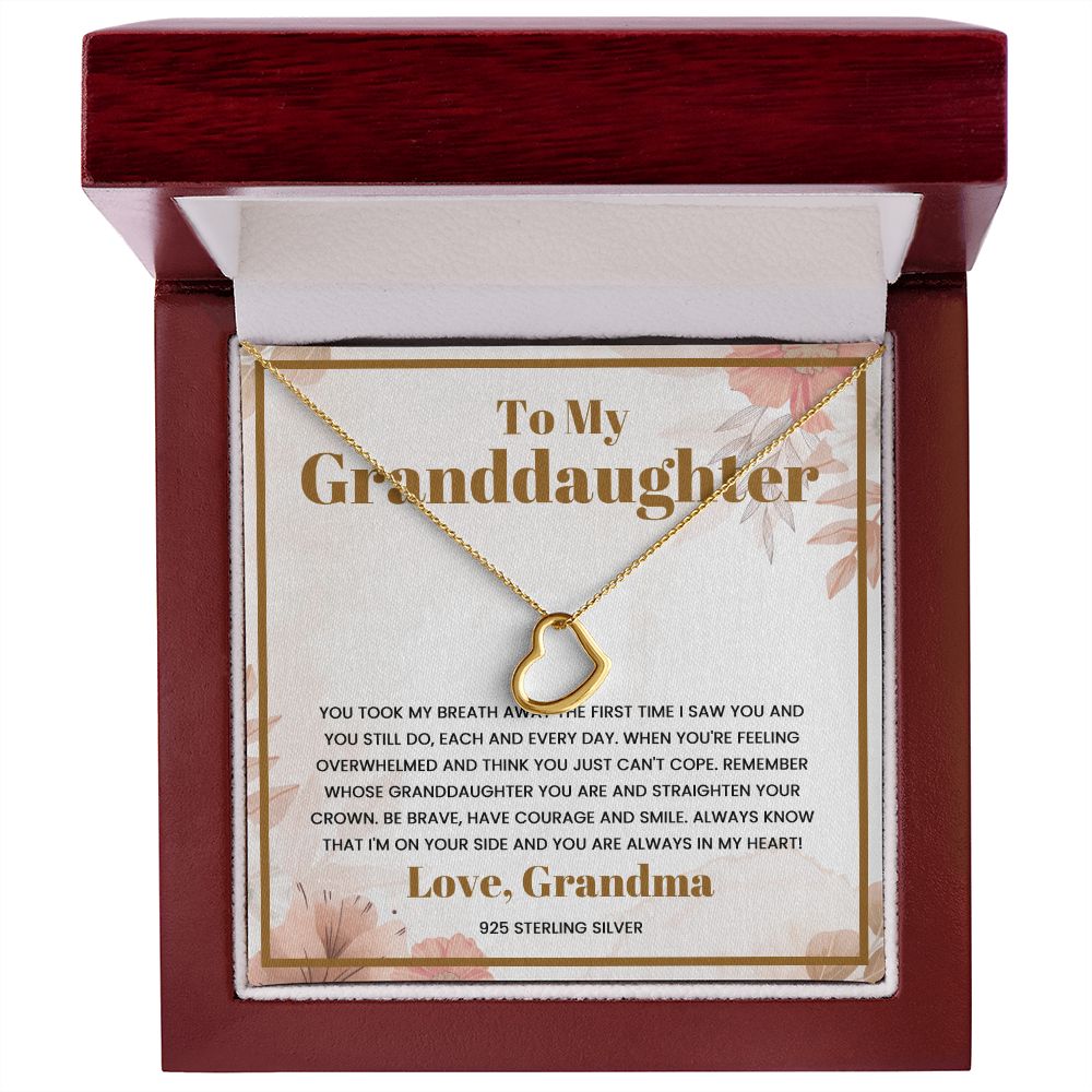 Granddaughter Gifts from Grandma - Heart Necklace