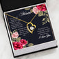 I Love You Mom Forever Love Necklace, Gift for Mom
