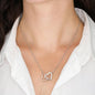 To My Girlfriend, Forever Love, Gift for Her Interlocking Hearts Necklace with a Message Card