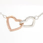 I Love You Mom Interlocking Hearts Necklace, Gift for Mom