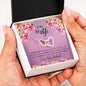 To My Wife Gift Interlocking Hearts Necklace with a Message Card