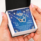 To My Wife Gift Interlocking Hearts Necklace with a Message Card