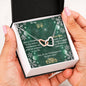 To My Wife Gift Interlocking Hearts Necklace with a Message Card