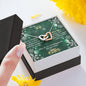 To My Wife Gift Interlocking Hearts Necklace with a Message Card