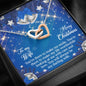 To My Wife Gift Interlocking Hearts Necklace with a Message Card