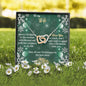 To My Wife Gift Interlocking Hearts Necklace with a Message Card