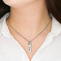To My Wife Gift Birthstone Necklace with Name & Message Card