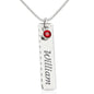 To My Wife Gift Birthstone Necklace with Name & Message Card
