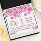 To My Wife Gift Birthstone Necklace with Name & Message Card
