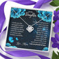 To My Daughter Gift Love Knot Necklace with Message Card