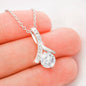 To My Wife, Best Gift for Wife Alluring Beauty Necklace with Message Card Blue