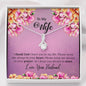 To My Wife Gift Alluring Beauty Necklace with Message Card