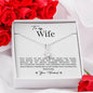 To My Wife, Romantic Best Gift for Wife Alluring Beauty Necklace with Message Card White