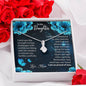 To My Daughter Gift Alluring Beauty Necklace with Message Card