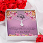 To My Wife Gift Alluring Beauty Necklace with Message Card
