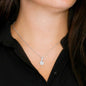 To My Wife, Best Gift for Wife Alluring Beauty Necklace with Message Card Blue