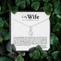To My Wife, Gift for Wife Alluring Beauty Necklace with Message Card White