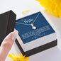 To My Wife, Romantic Gift for Wife Alluring Beauty Necklace with Message Card Blue