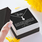 To My Wife, Romantic Best Gift for Wife Alluring Beauty Necklace with Message Card Black