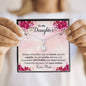 To My Daughter Gift Alluring Beauty Necklace with Message Card