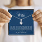 To My Wife, Romantic Gift for Wife Alluring Beauty Necklace with Message Card Blue