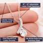 To My Wife, Gift for Wife Alluring Beauty Necklace with Message Card White