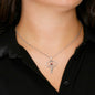 Gift for my Nurse Girlfriend, Stethoscope Necklace with Red Swarovski® Crystal