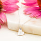 To My Wife Engraved Hearts Necklace with a Message Card