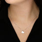 To My Wife Engraved Hearts Necklace with a Message Card