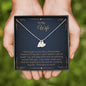 To My Wife Engraved Hearts Necklace with a Message Card