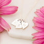 To My Wife Engraved Hearts Necklace with a Message Card