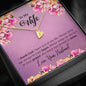To My Wife Gift Sweetest Hearts Necklace With a Message Card