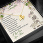 To My Daughter Gift Sweetest Hearts Necklace With a Message Card