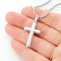Firefighter Gift Cross Necklace with Message Card