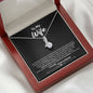 To My Wife, Best Gift for Wife Alluring Beauty Necklace with Message Card Black