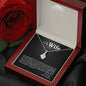To My Wife, Gift for Wife Alluring Beauty Necklace with Message Card Black