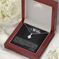 To My Wife, Gift for Wife Alluring Beauty Necklace with Message Card Black