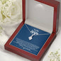 To My Wife, Best Gift for Wife Alluring Beauty Necklace with Message Card Blue