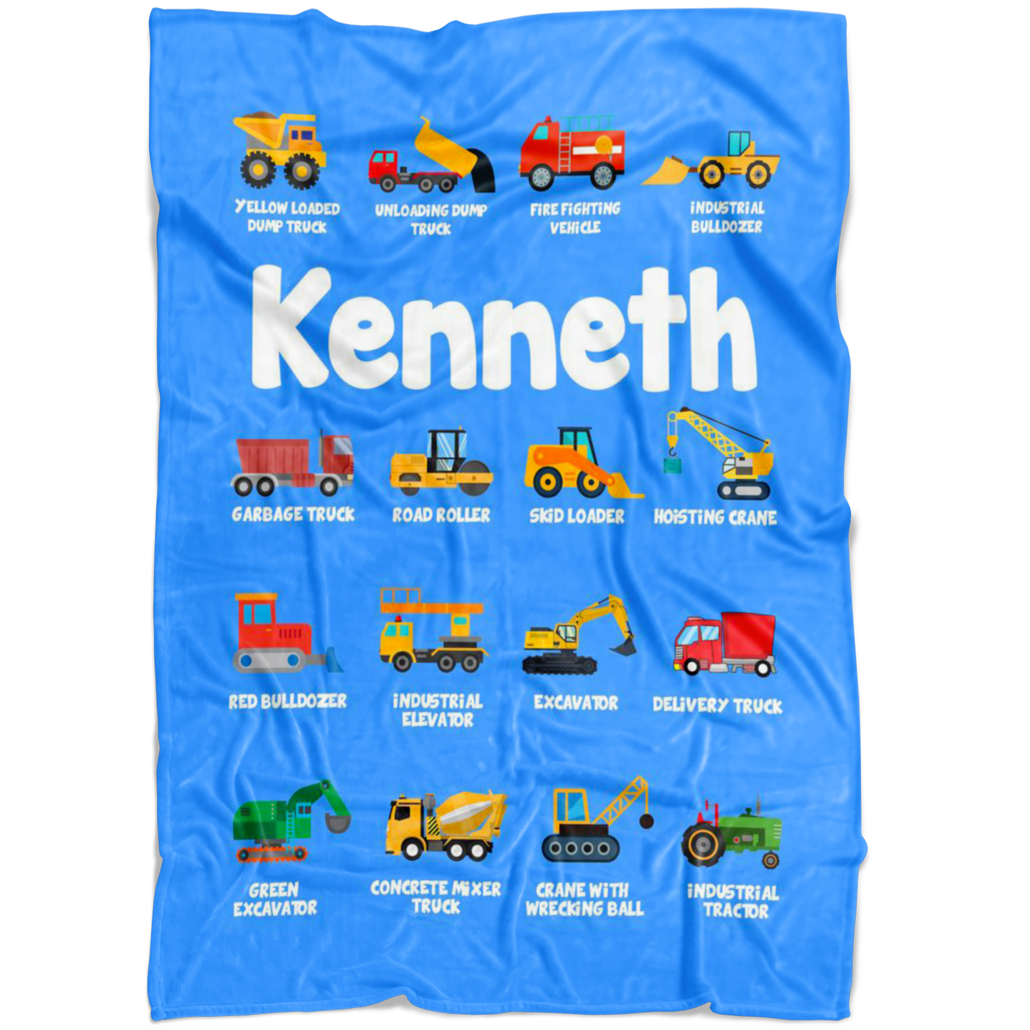 Kenneth Construction Blanket Blue