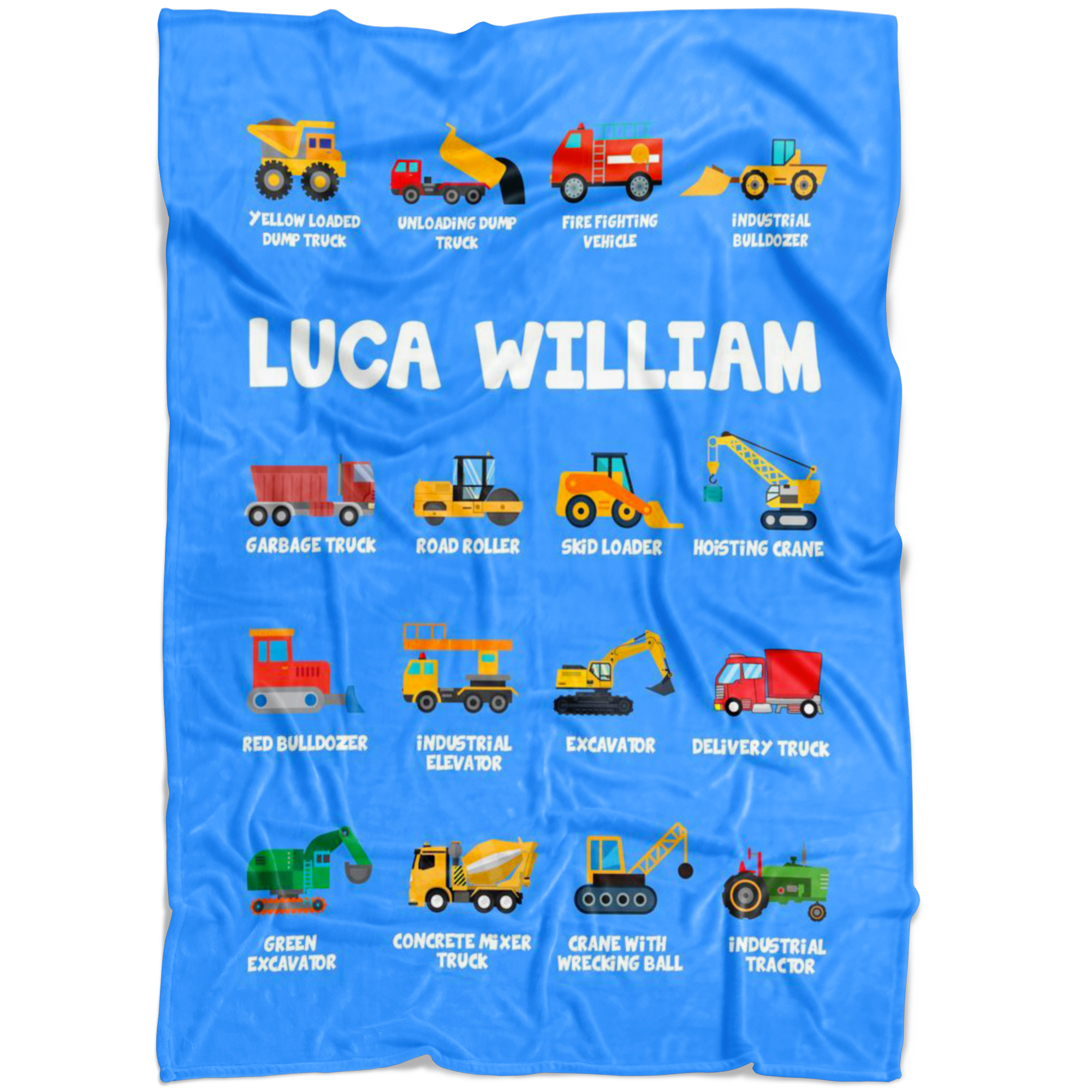 Luca William Construction Blanket Blue