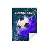 Personalized Name Soccer,Football Blanket, Custom Name Sports Blanket for Boys & Girls