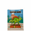 Personalized Name Stegosaurus Dinosaur Blanket for Kids, Custom Name Blankets for Boys & Girls