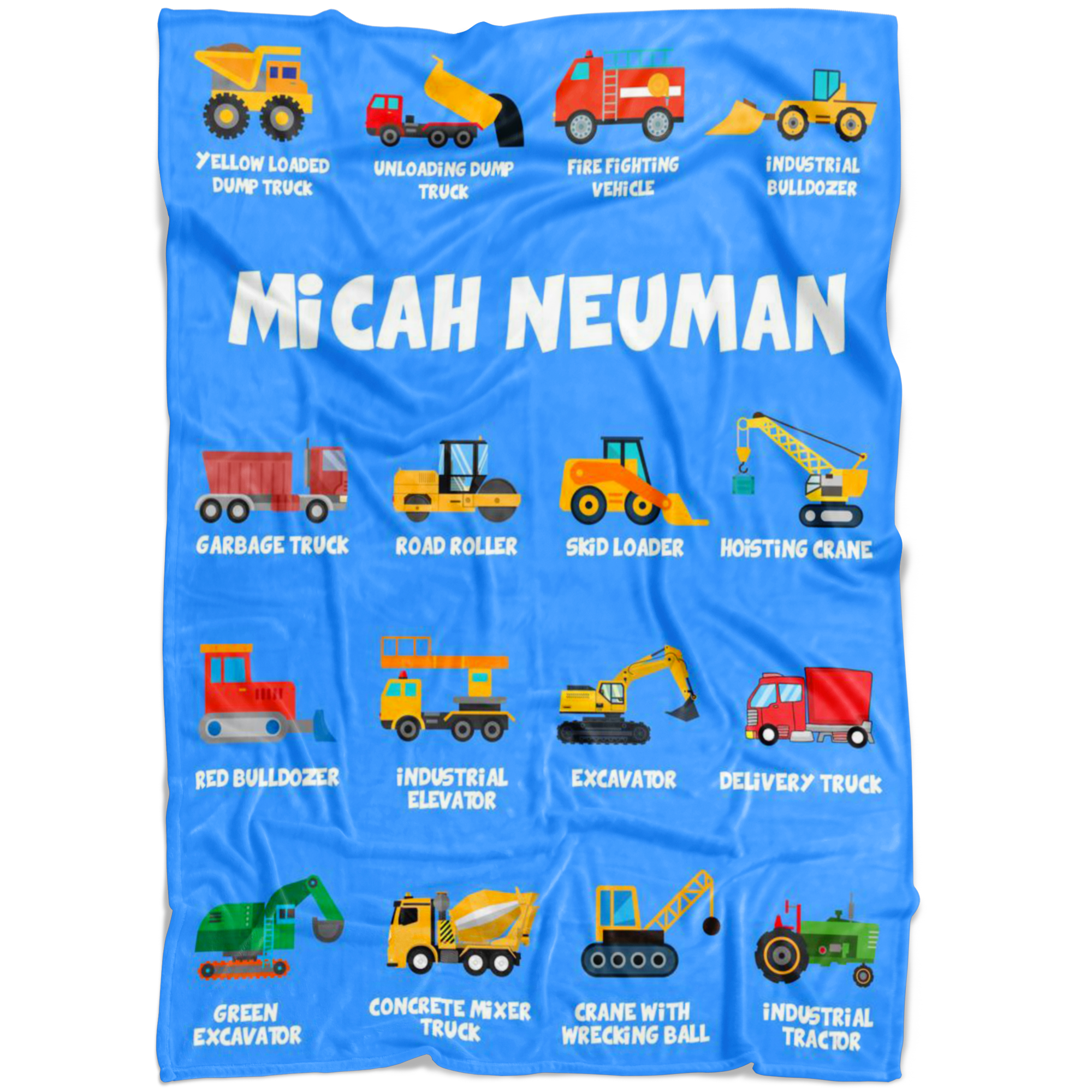 Micah Neuman Construction Blanket Blue