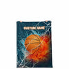 Personalized Name Basketball Blanket, Custom Name Sports Blanket for Boys & Girls