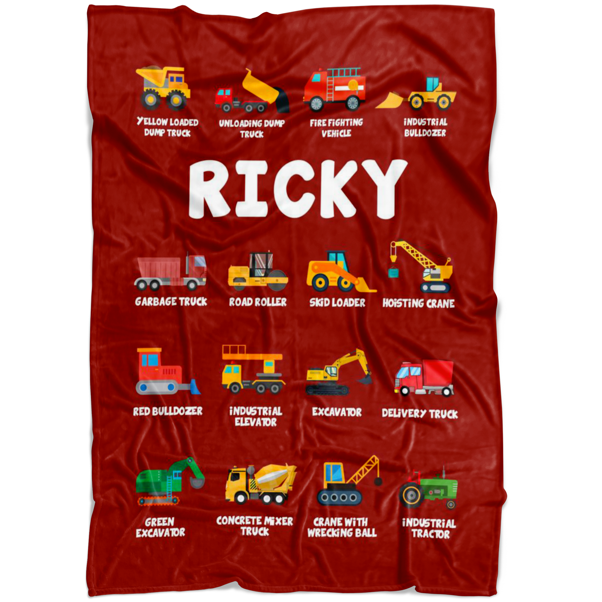 Ricky Construction Blanket Red
